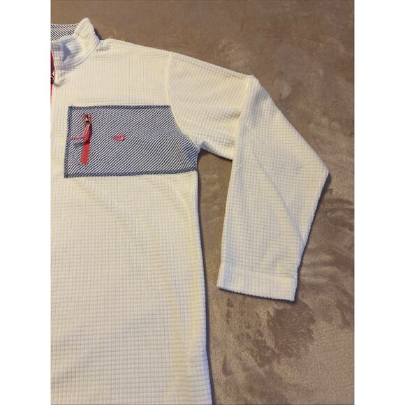 Southern Marsh Fieldtec Dune Pullover 1/4 zip Seersucker Size Medium - Picture 2 of 9